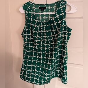 Banana Republic Green and White Blouse